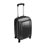 Trolley de rodas giratórias, cadeado numérico, placa de metal cor preto primeira vista
