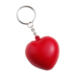 Porta-chaves promocional de PU em forma de coração vermelho LoveIt cor vermelho primeira vista