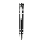 Minichave de fendas de metal com 8 chaves Metalpen cor preto primeira vista