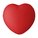 Bola anti-stress publicitária em forma de coração ZenBeat cor vermelho primeira vista