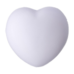 Bola anti-stress publicitária em forma de coração ZenBeat cor branco primeira vista