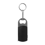 Porta-chaves de metal abre-garrafas, LED e fita métrica de 1 M cor preto segunda vista