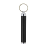 Porta-chaves lanterna com logo de forma cilíndrica colorido Logolight cor preto primeira vista