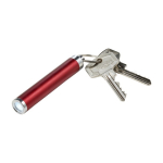 Porta-chaves lanterna com logo de forma cilíndrica colorido Logolight cor vermelho décima primeira vista