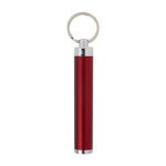 Porta-chaves lanterna com logo de forma cilíndrica colorido Logolight cor vermelho quinta vista