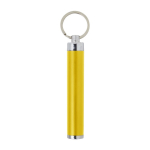 Porta-chaves lanterna com logo de forma cilíndrica colorido Logolight cor amarelo primeira vista