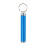 Porta-chaves lanterna com logo de forma cilíndrica colorido Logolight cor azul-claro primeira vista