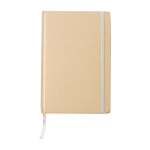 Caderno personalizado papel reciclado folhas A5 linhas cor branco primeira vista