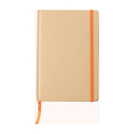 Caderno personalizado papel reciclado folhas A5 linhas cor cor-de-laranja primeira vista