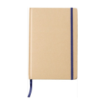 Caderno personalizado papel reciclado folhas A5 linhas cor azul-marinho primeira vista