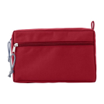 Nécessaire com duplo fecho de correr reciclado RPET Essential cor vermelho primeira vista