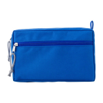 Nécessaire com duplo fecho de correr reciclado RPET Essential cor azul real primeira vista