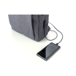 Mochila executiva de poliéster para portátil com USB 15'' Activewear cor cinzento sexta vista