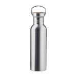 Garrafa de aço de parede única com tampa e pega 700ml Clip Neck cor prateado primeira vista
