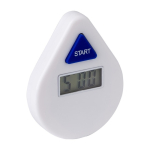 Temporizador de duche de 5 minutos com ventosa para publicidade cor branco segunda vista