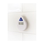 Temporizador de duche de 5 minutos com ventosa para publicidade cor branco quarta vista