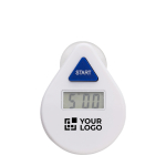 Temporizador de duche de 5 minutos com ventosa para publicidade cor branco vista principal