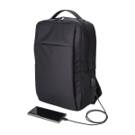 Mochilas para portátil de 16'' recicladas com USB Power rPET cor preto segunda vista