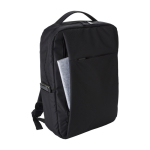 Mochilas para portátil de 16'' recicladas com USB Power rPET cor preto quinta vista