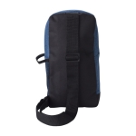 Bolsa tiracolo promocional grande de poliéster 600D com alça cor azul terceira vista