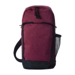 Bolsa tiracolo promocional grande de poliéster 600D com alça cor vermelho primeira vista