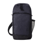 Bolsa tiracolo promocional grande de poliéster 600D com alça cor cinzento primeira vista