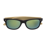 Óculos de sol serigrafados com hastes de bambu BeachWood cor amarelo primeira vista