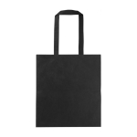 Saco de compras non-woven rPET com asas compridas 70 g/m2 cor preto primeira vista