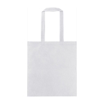Saco de compras non-woven rPET com asas compridas 70 g/m2 cor branco primeira vista