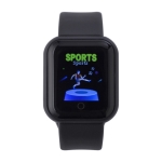 Smartwatch multifunções sem fios, pulseira ajustável e USB cor preto quarta vista