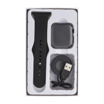 Relógio inteligente multifunções com bluetooth Square cor preto oitava vista