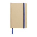 Caderno kraft, capa cartão reciclado folhas A6 pautadas cor azul primeira vista