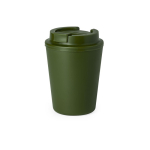 Copo takeaway de plástico reciclado de parede dupla 300 ml cor verde primeira vista