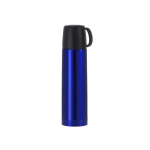 Termos de aço inoxidável 500 ml, tampa tipo chávena 130 ml cor azul primeira vista