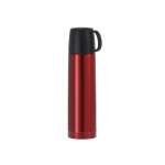 Termos de aço inoxidável 500 ml, tampa tipo chávena 130 ml cor vermelho primeira vista