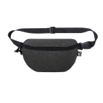 Bolsa de cintura de plástico reciclado alça ajustável/fivela cor preto primeira vista