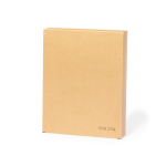 Agendas impressas de cortiça com vista diária e fecho magnético A5 EU cor caqui vista com caixa