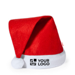Clássico gorro de Pai Natal de rPET personalizado com o seu logo vista principal
