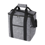 Saco térmico de feltro reciclado GRS com bolsos exteriores cor cinzento