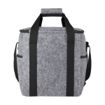 Saco térmico de feltro reciclado GRS com bolsos exteriores cor cinzento segunda vista traseira
