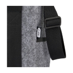 Saco térmico de feltro reciclado GRS com bolsos exteriores cor cinzento vista detalhe 1