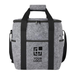 Saco térmico de feltro reciclado GRS com bolsos exteriores vista principal