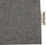 Saco médio algodão reciclado GRS, fecho de cordão 150 g/m2 cor preto vista detalhe 1