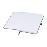 Caderno materiais/resíduos eco, capa dura folhas A5 pautadas cor castanho terceira vista