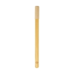 Caneta de bambu com tampa e escrita infinita cor natural