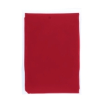 Impermeável descartável, reciclado, capuz tamanho único cor vermelho segunda vista frontal
