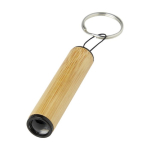 Porta-chaves lanterna personalizado de bambu cilíndrico BambooLight cor natural