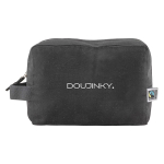 Nécessaire de algodão Fairtrade preto, asa lateral 220 g/m2 cor preto vista detalhe 3