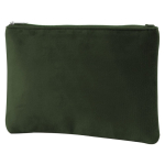 Nécessaire de veludo com detalhes dourados no zíper e puxador primeira vista