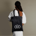 Saco corporativo de veludo com asas compridas a condizer 280 g/m2 cor preto quarta vista